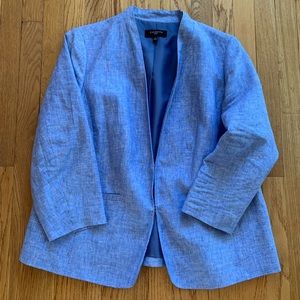 Talbots Blue Linen Blazer